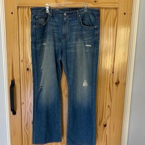 AG Adriano Goldschmied The Protégé Jeans‎ Mens 38x34 Distressed Relaxed Fit